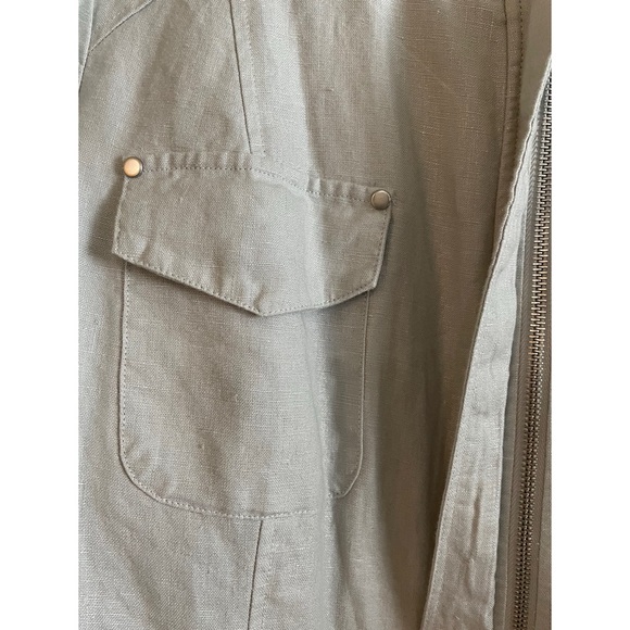 Chico's Foiled Linen Shine Jacket Size 3. - Picture 4 of 6